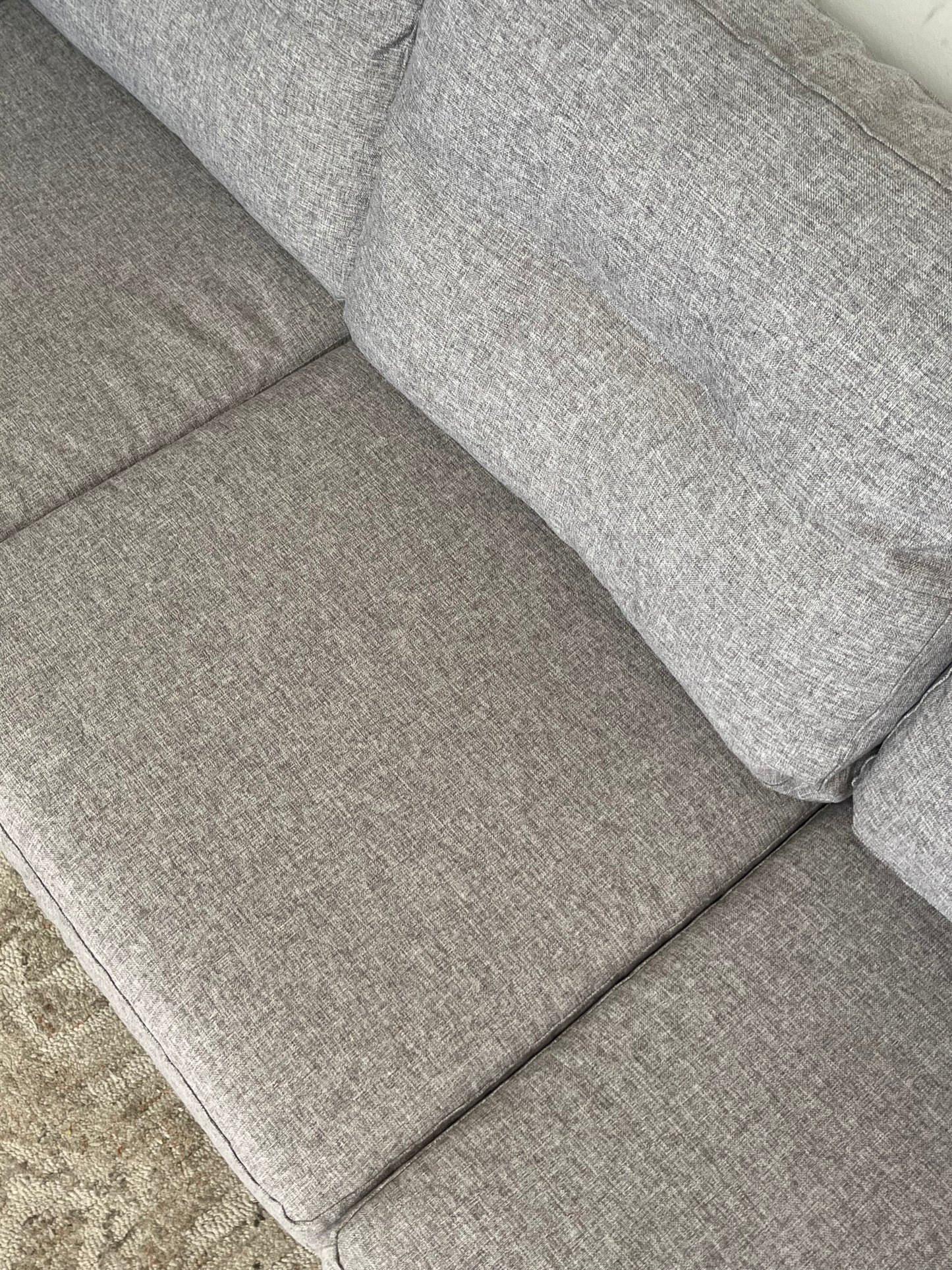 Modern Style Gray Linen Couch