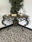 Antique Style Mountable Wrought Iron & Marble Console