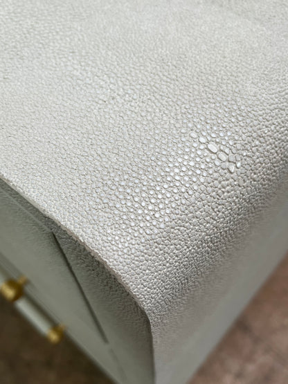 3-Drawer Faux Shagreen Dresser