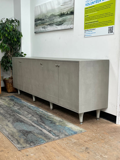 Modern Shagreen Grey Credenza