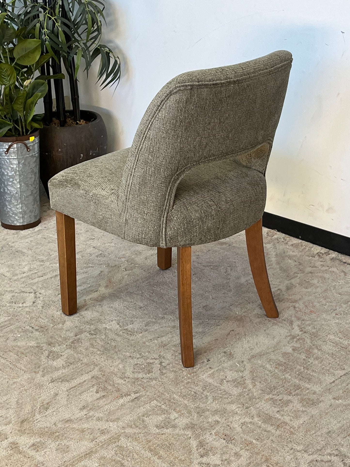 Modern Green Upholstered Dining Chair