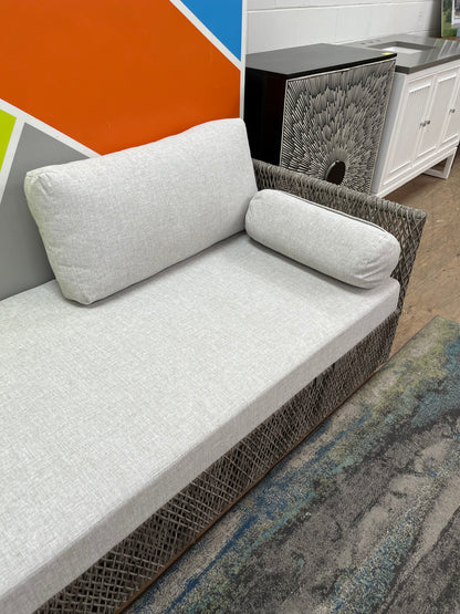 Modern Outdoor Woven Chaise Lounge