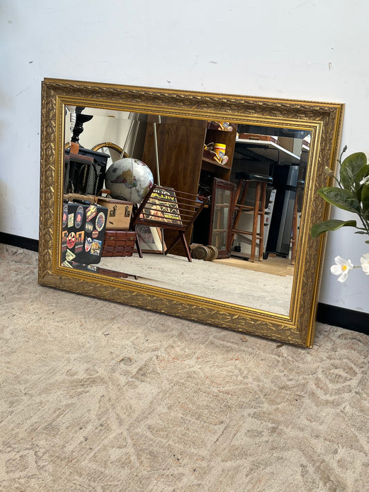 Ornate Gold Wooden 42 x 30 Mirror
