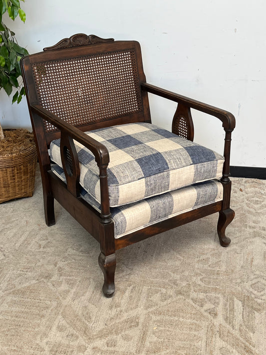 Farmhouse Style Woven/Wooden Armchair