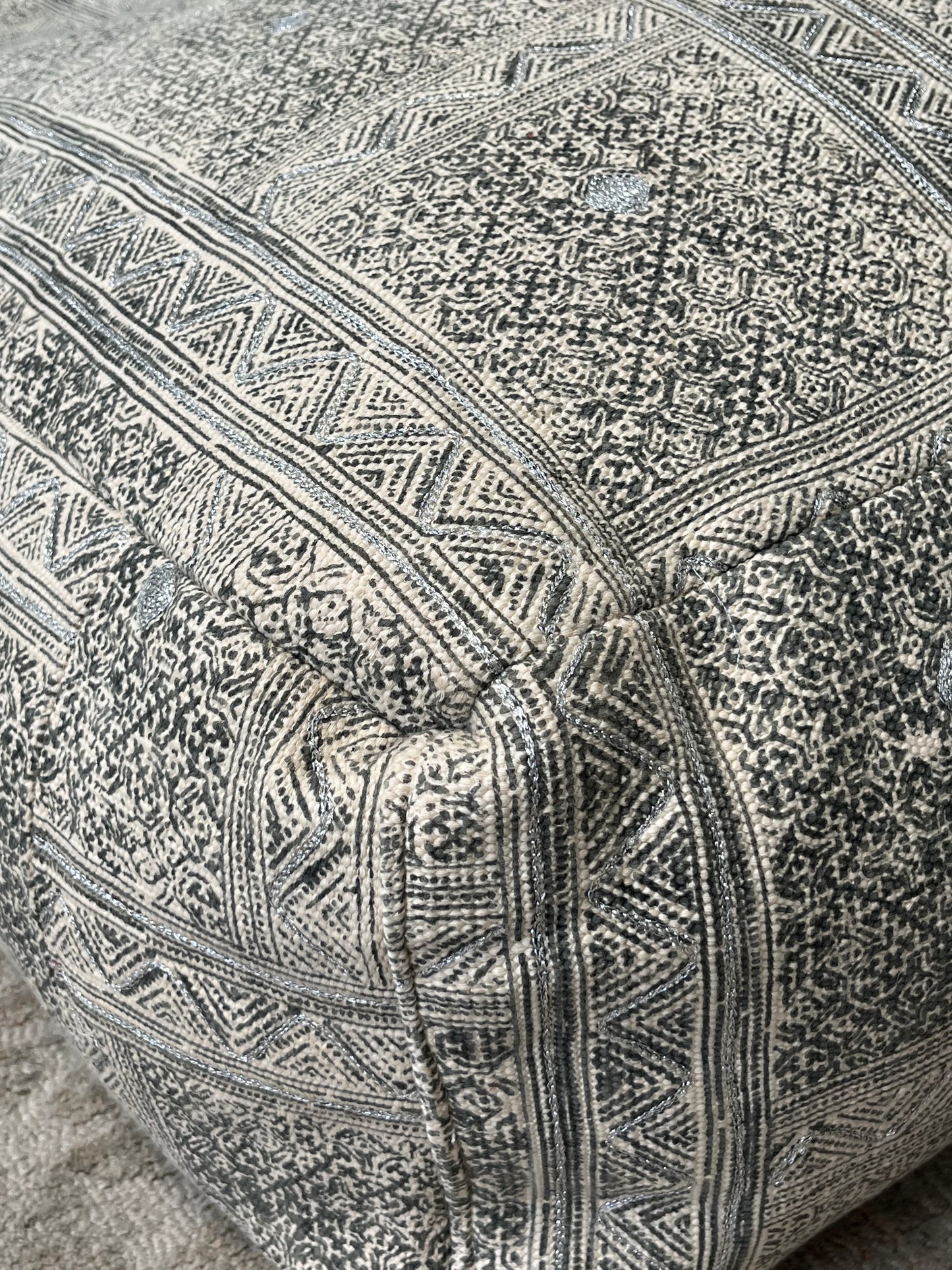 Moroccan Style Pouf Ottoman
