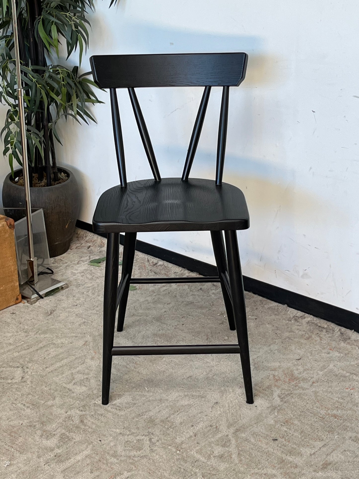Modern Wooden Black Counter Stool