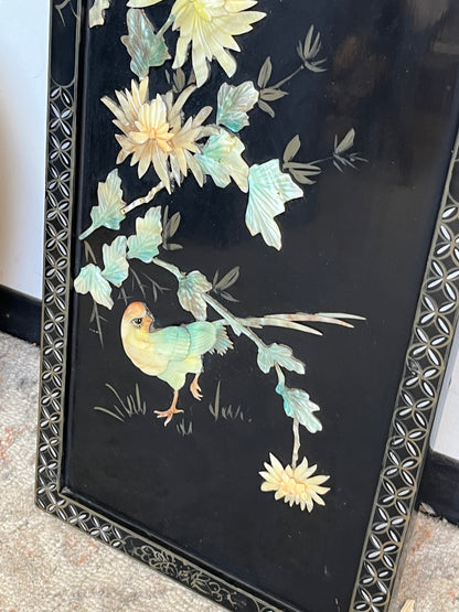 Mother of Pearl Panel "Flying Birds"