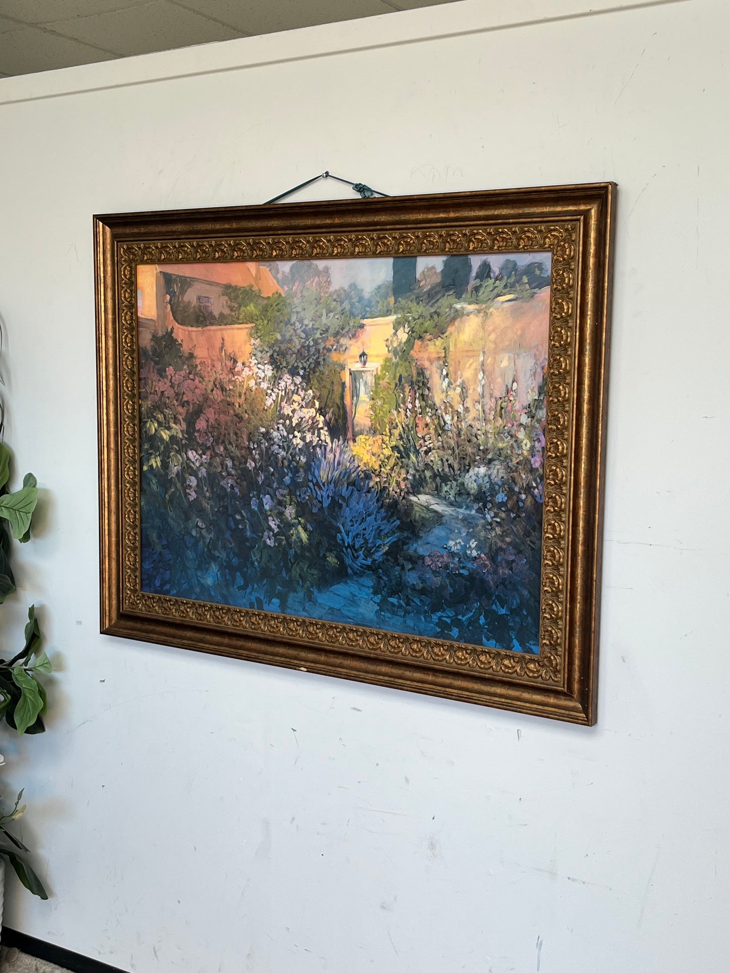 Framed Painint "Garden Scene" 38" x 48"