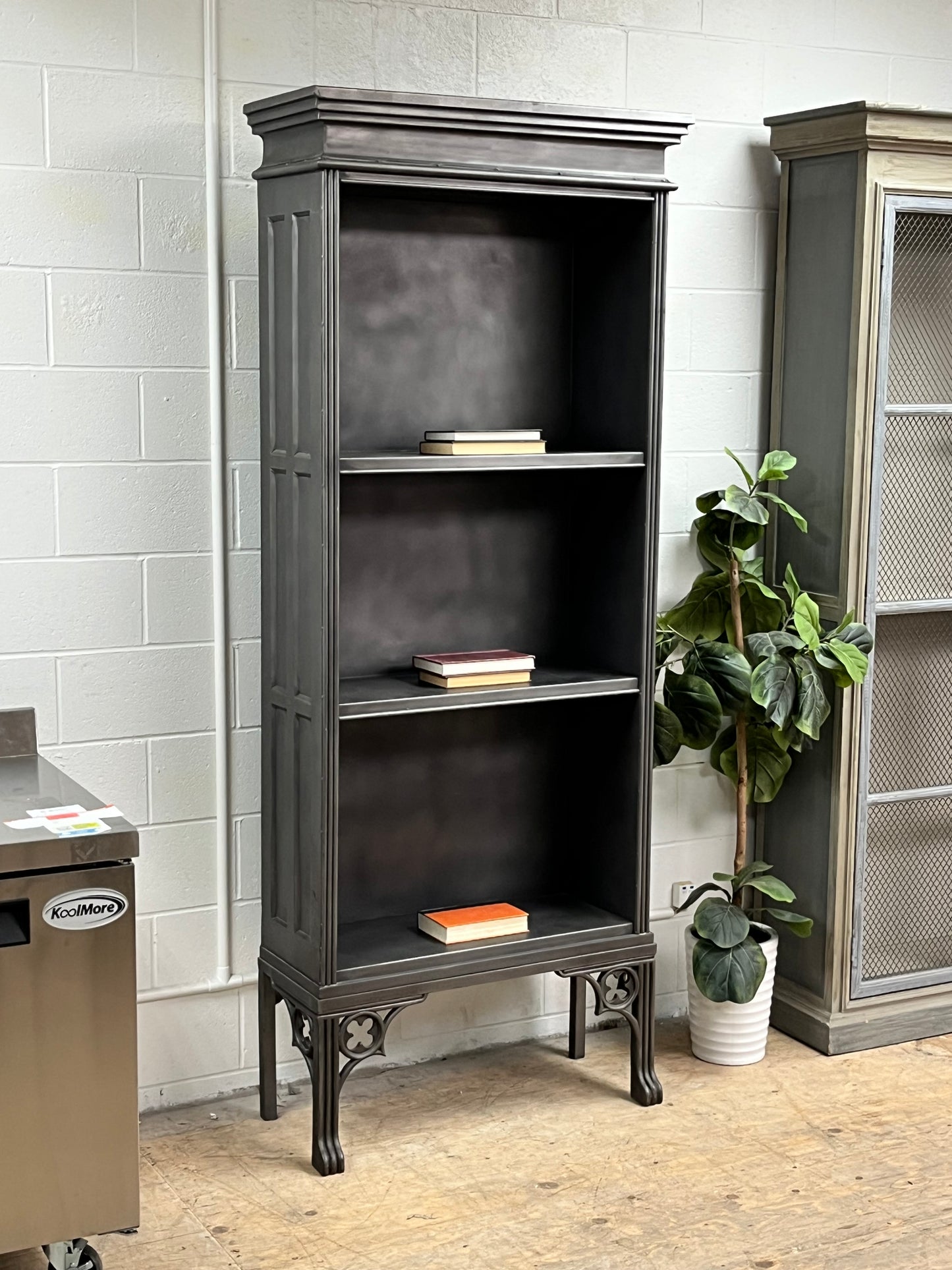 Traditional Style Metal Bookcase