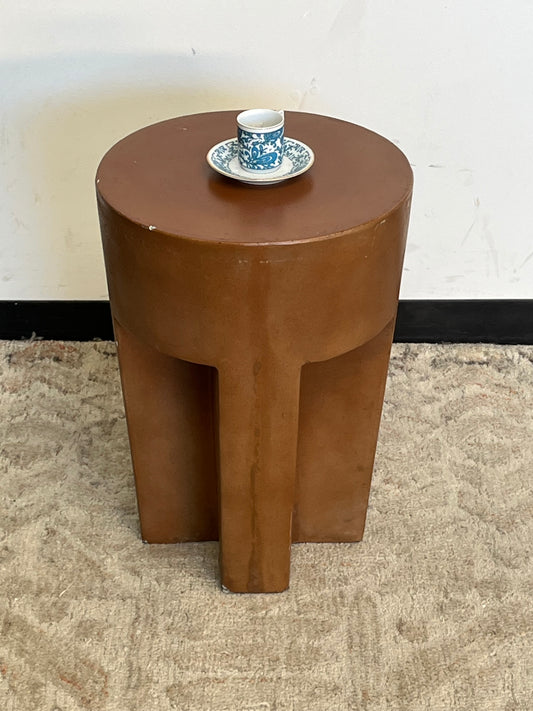 Stone Brown Oval End Table