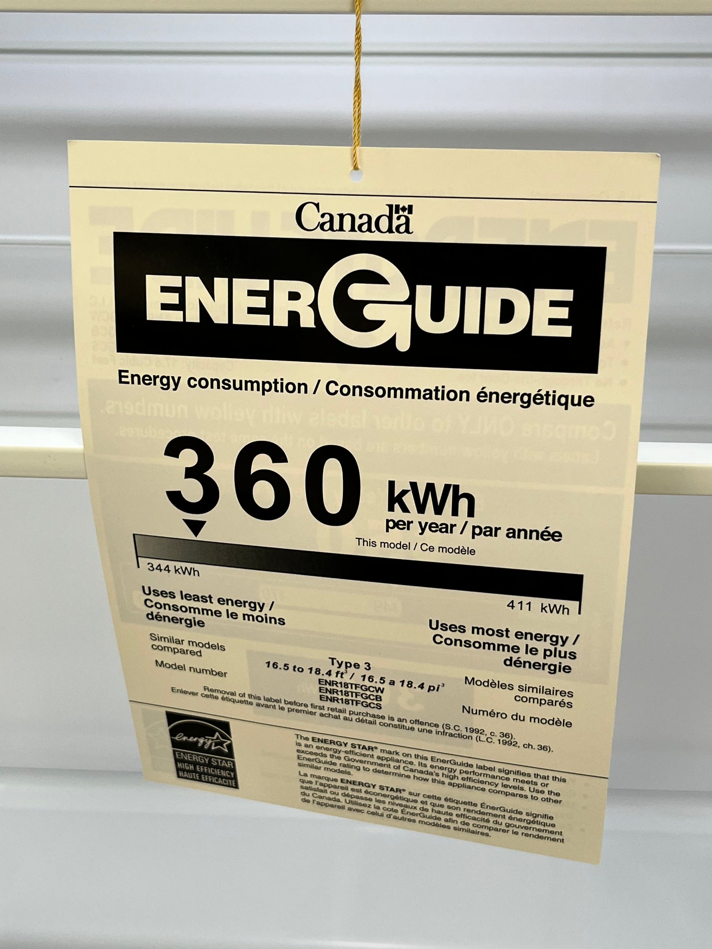 Element Appliance Refrigerator - Front Dent