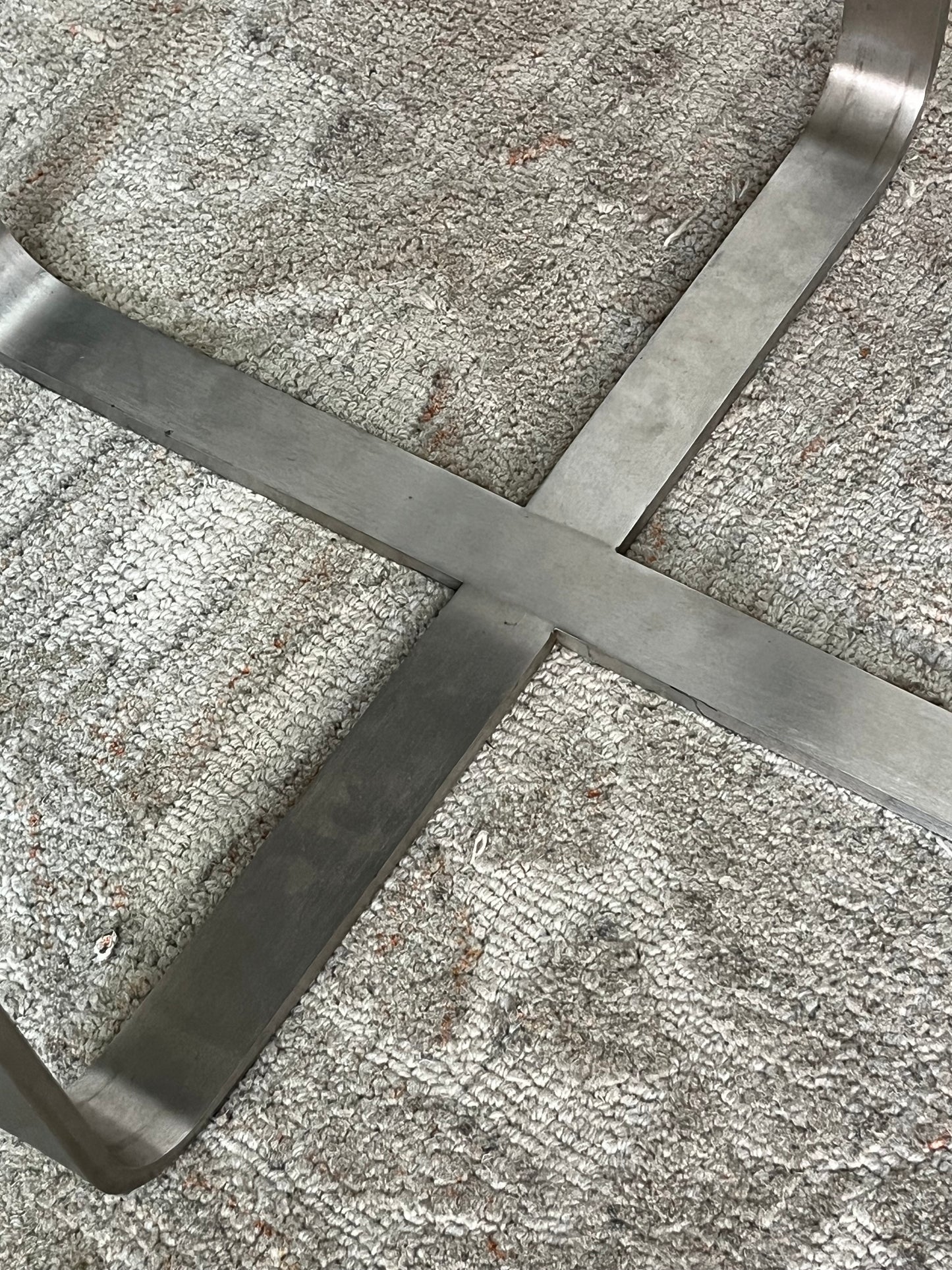 Modern Metal Round Side Table w/ Green Top