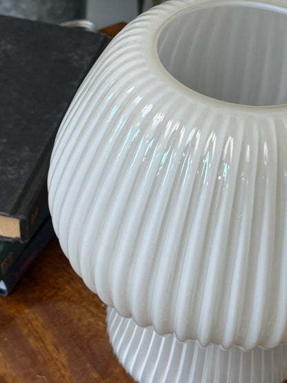 West Elm Ribbed Glass Shell Lamp