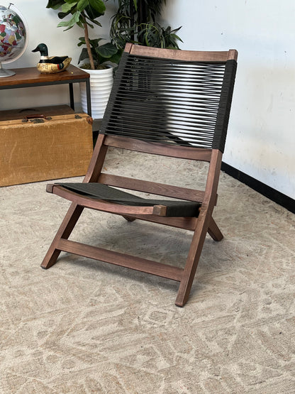 Outdoor Rope Back Armless Chair
