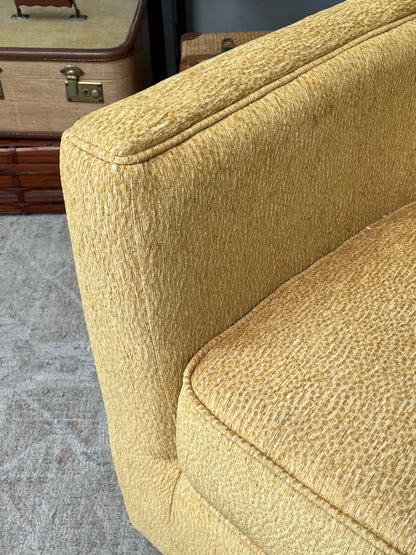 Vintage Style Yellow Swivel Chair