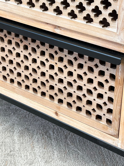Moroccan Style 4-Drawer Side Table