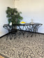 84" Black Metal Branches Console Table