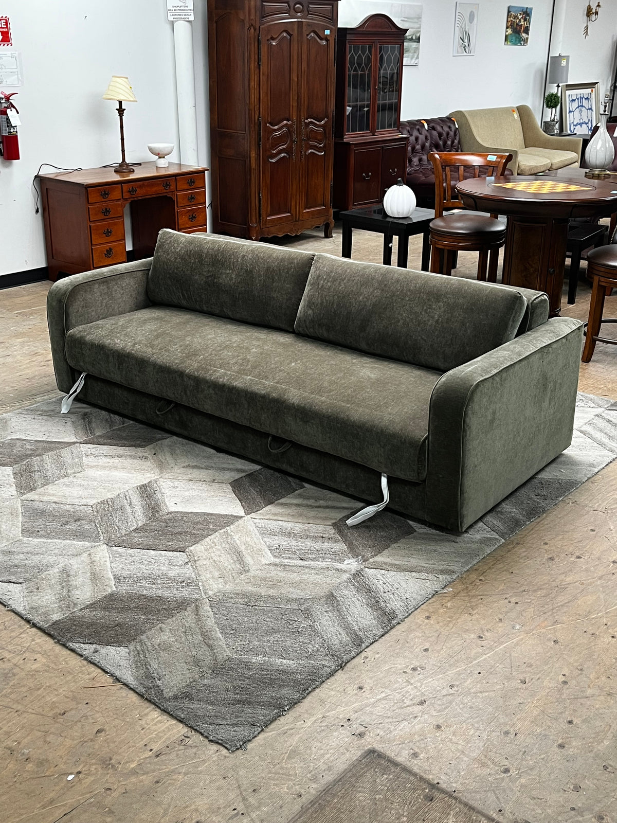 Modern Linen Green Daybed Couch