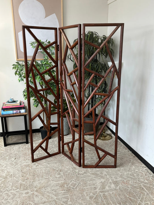 World Market Wooden Geometric Room Divider