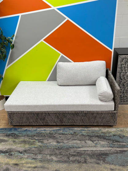 Modern Outdoor Woven Chaise Lounge