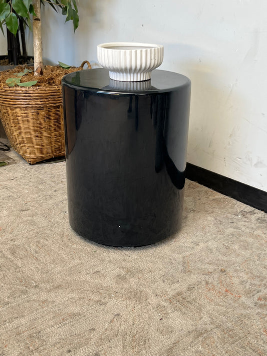Modern Black Ceramic End Table