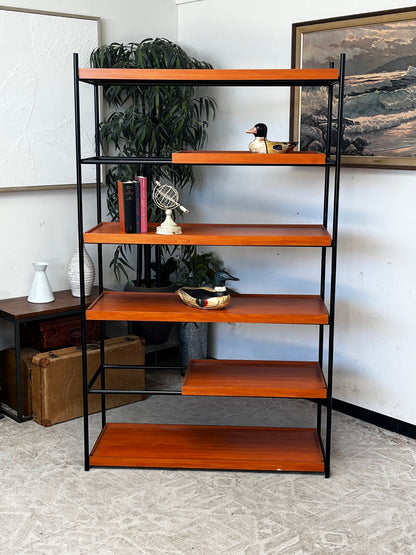 Mid-Century Modern 6 Shelf Bookcase