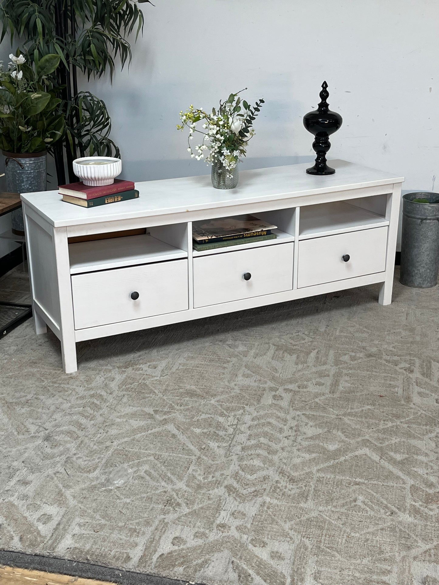 IKEA White 3 Drawer TV Stand