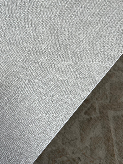 Linen-Wrapped White Coffee Table