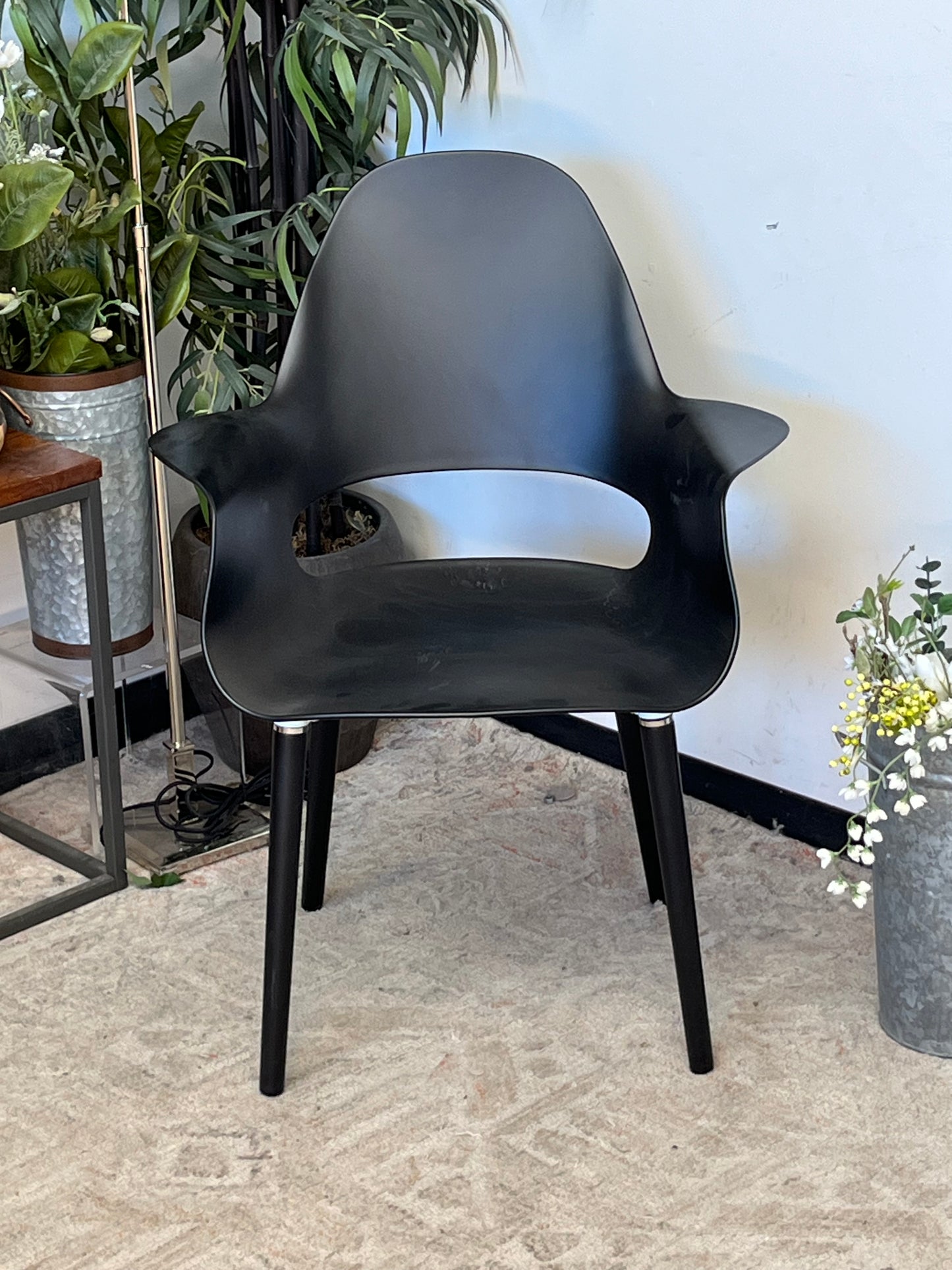 Modern Black Dining Armchair