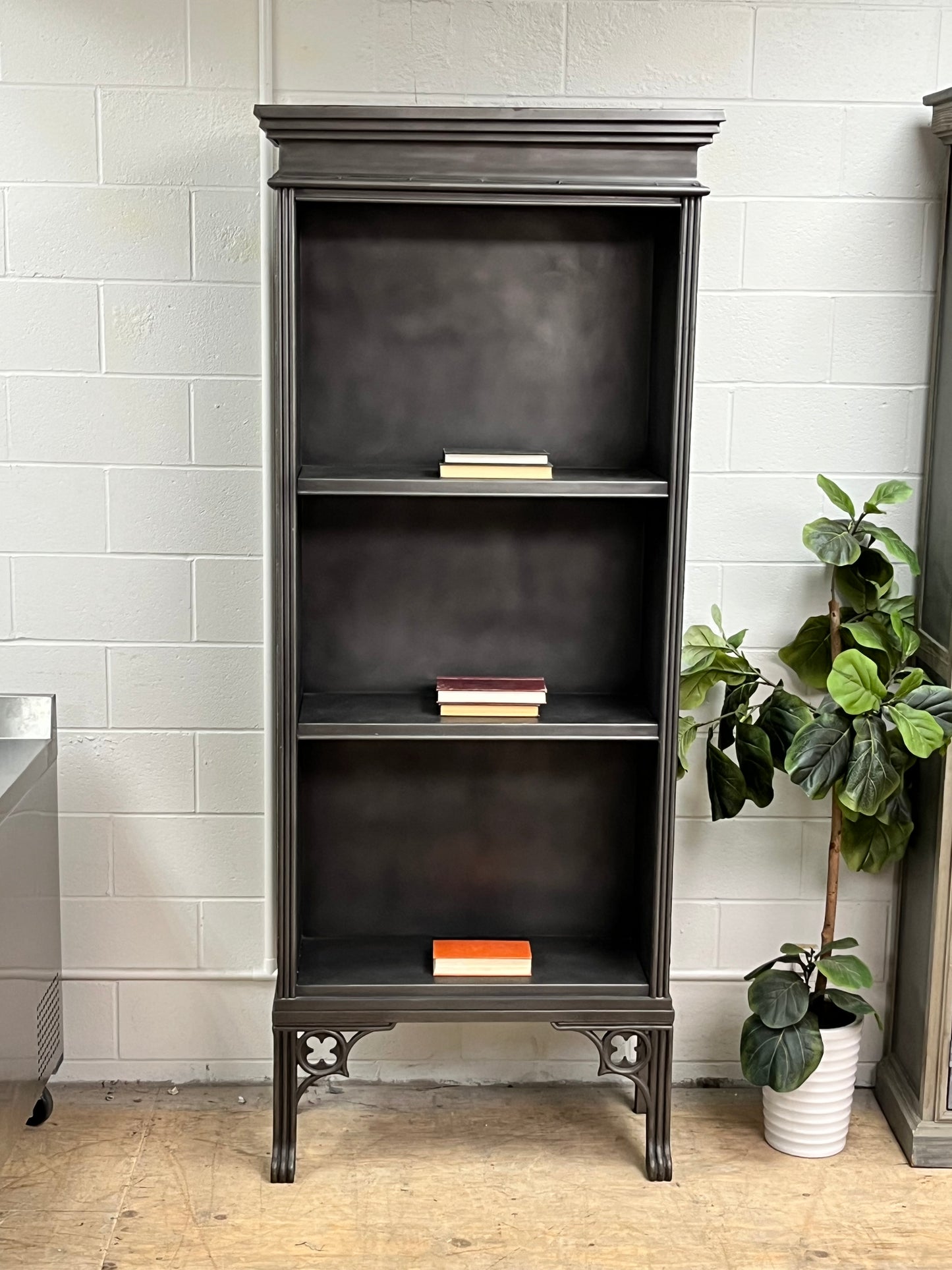 Traditional Style Metal Bookcase