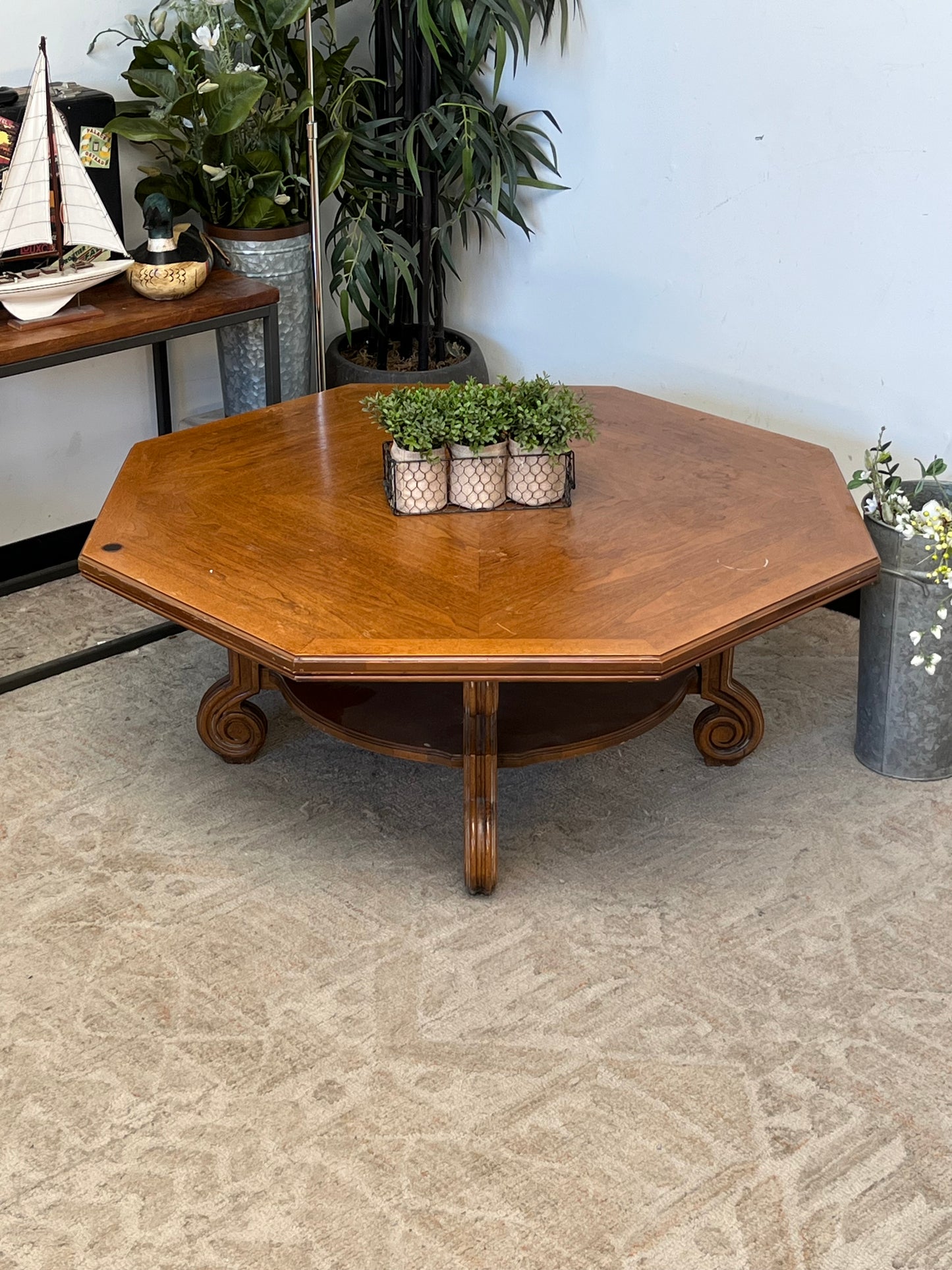 Vintage Hexagonal Coffee Table