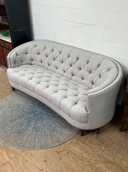 Modern Tufted 84" Gray Sofa