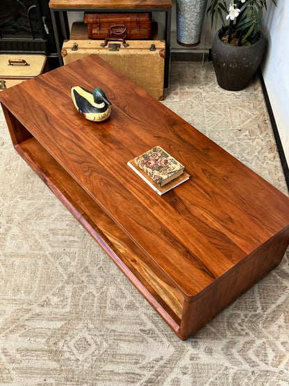 Natural Wood Brown Coffee Table