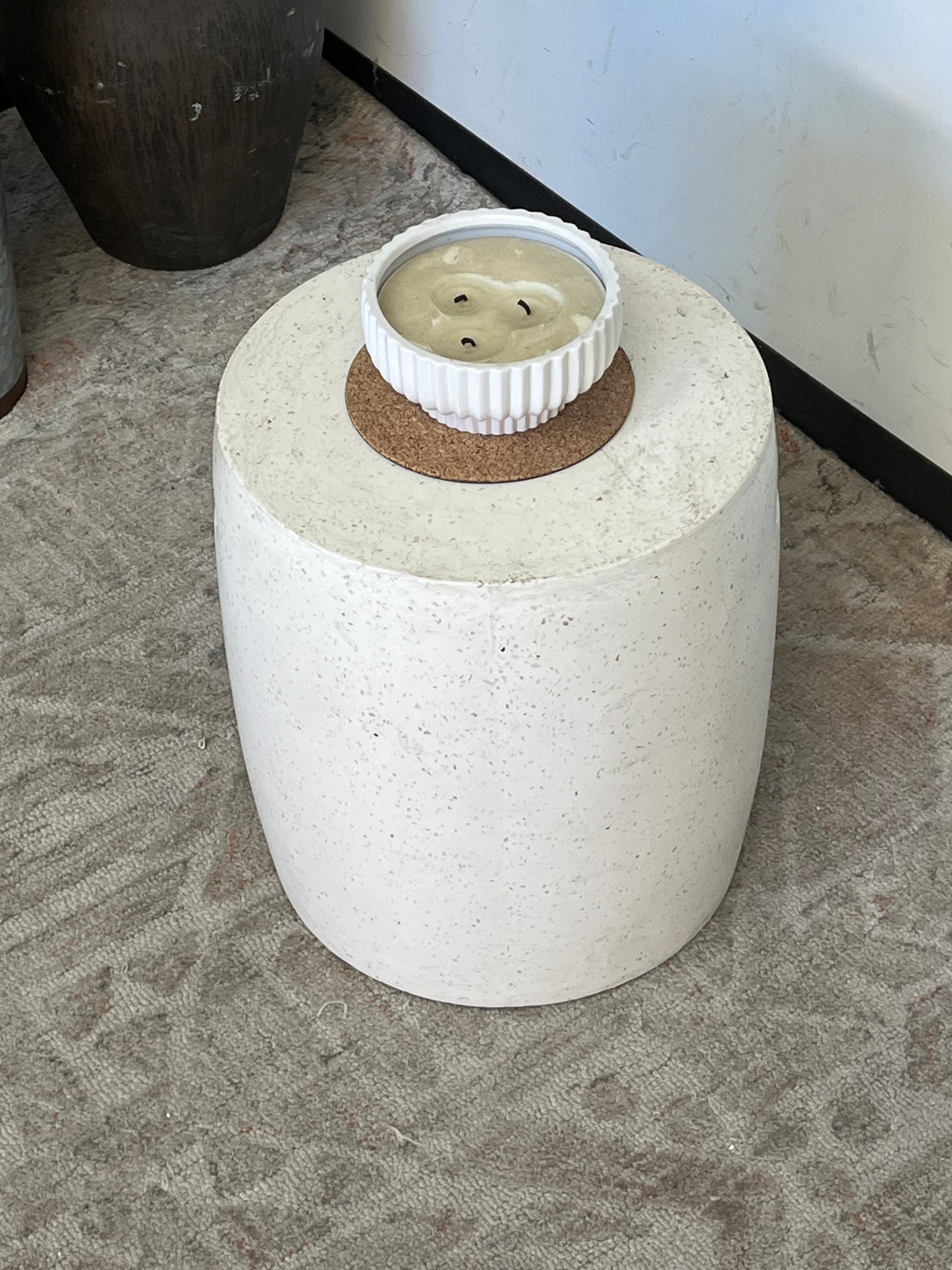 Modern Speckled Stone Side Table