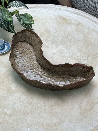 Pottery 20" Crescent Bowl