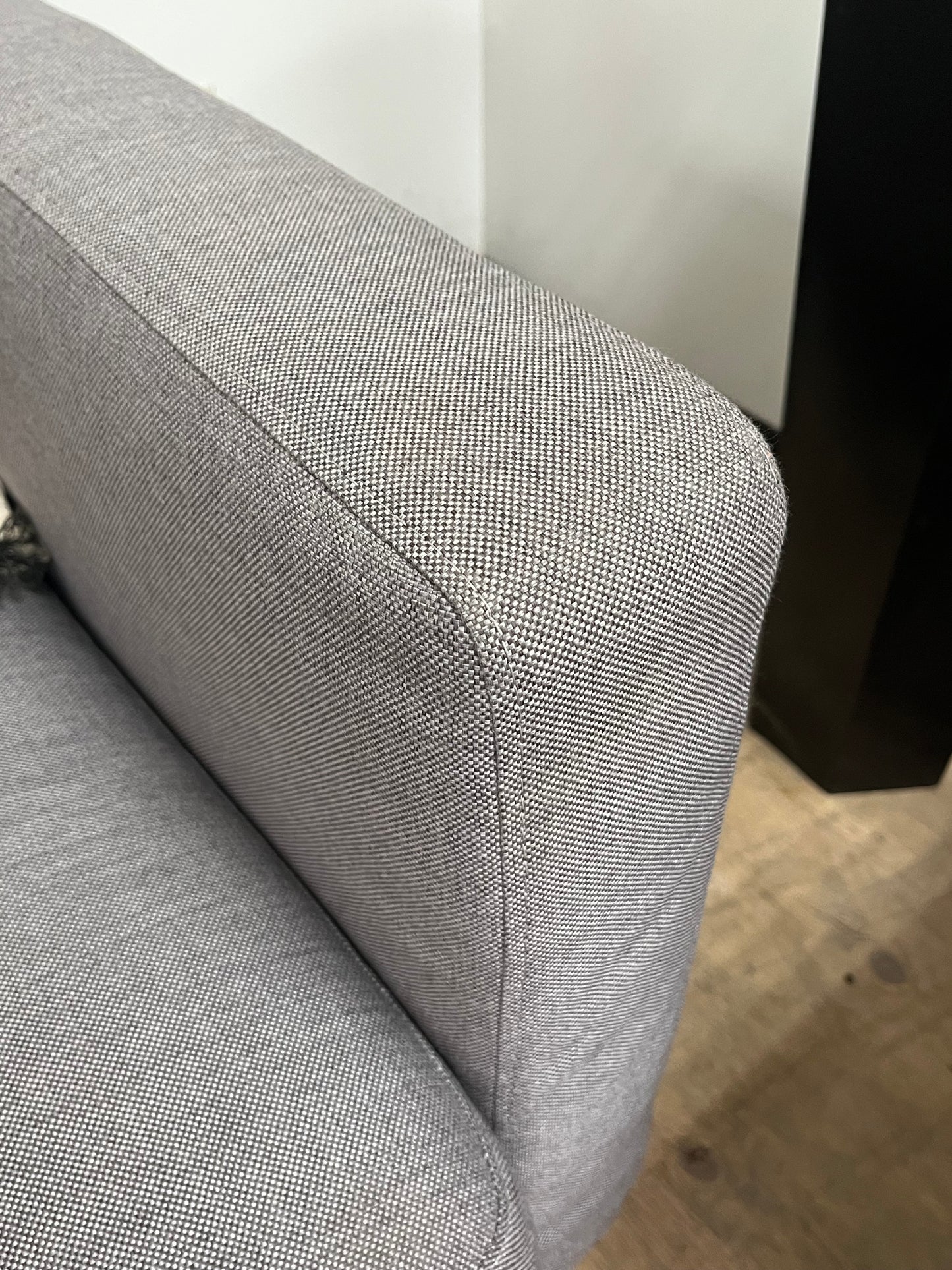 Mid-Century Modern Gray Loveseat