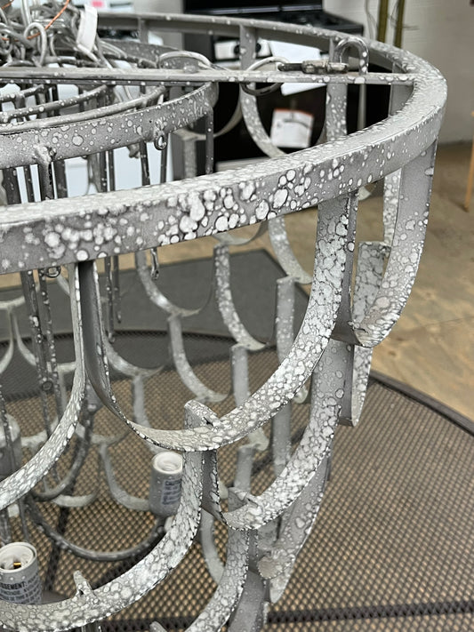 Speckled Metal 5-Light Chandelier - Glass Drops Not Included
