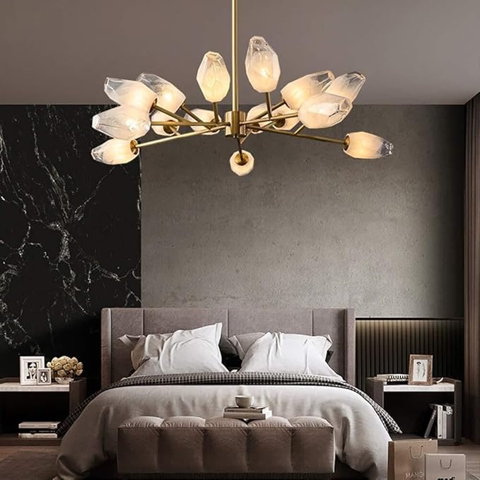 Sputnik Style Brass Tone 15 Bulb Chandelier