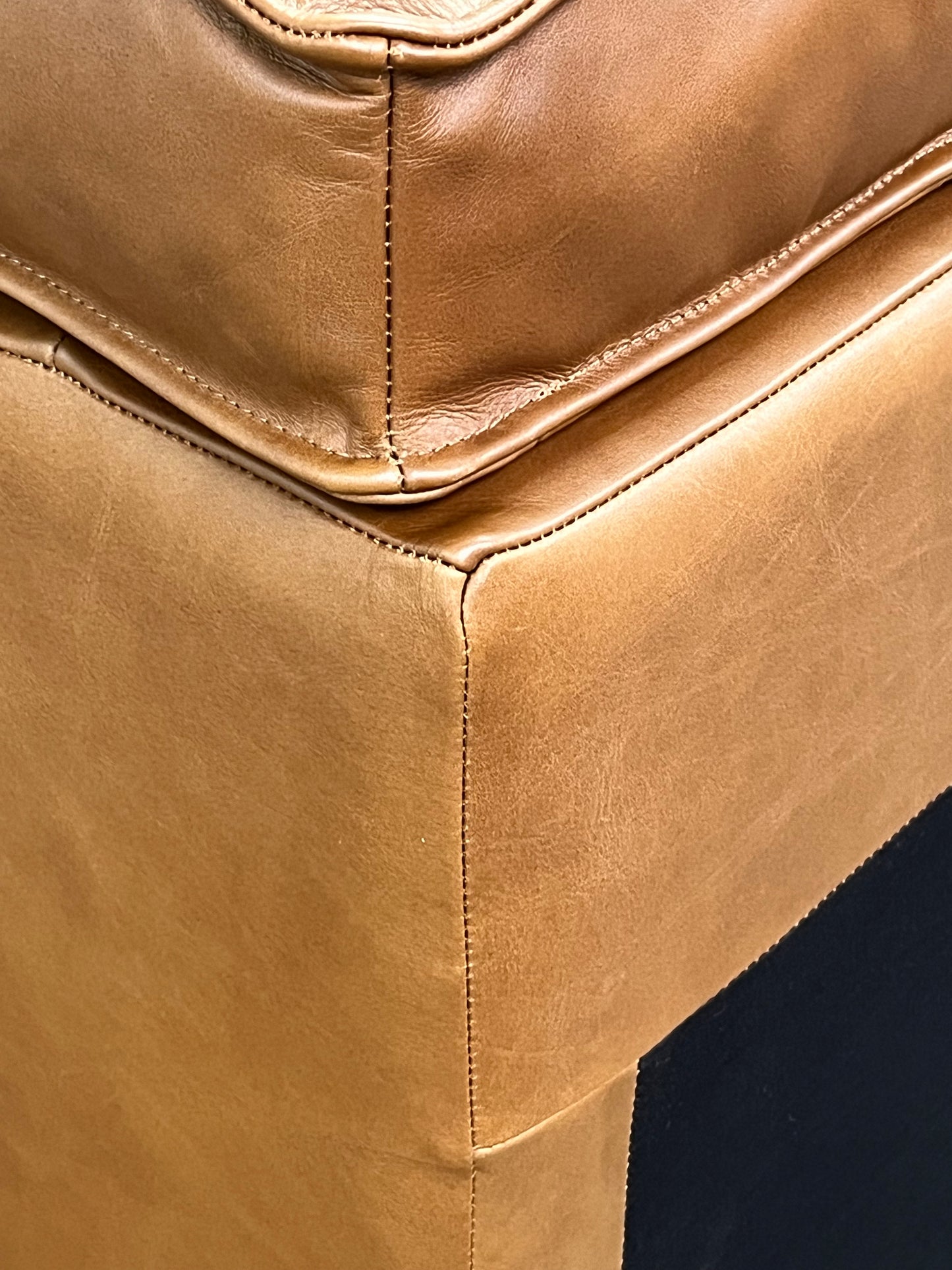 Leather Left-Arm Chaise Lounge
