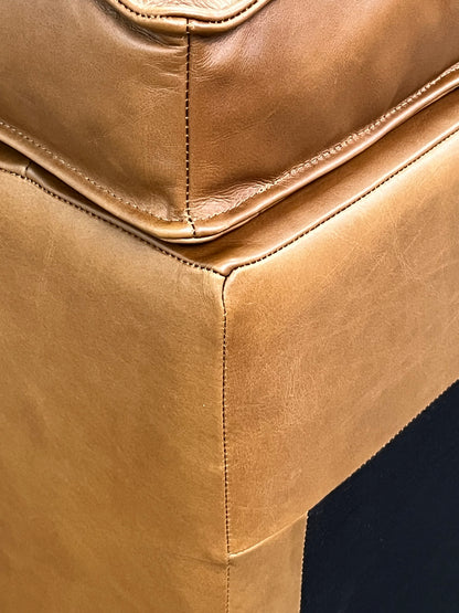 Leather Left-Arm Chaise Lounge