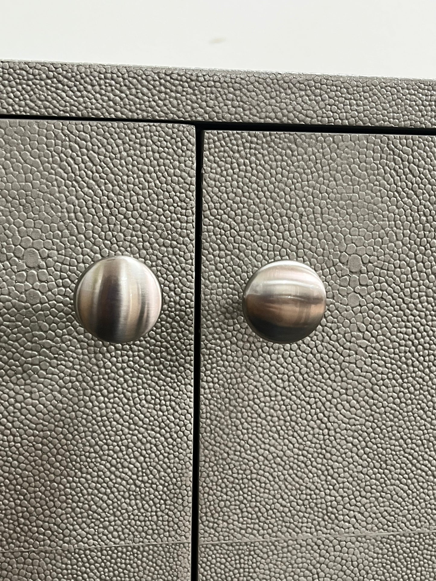 Modern Shagreen Grey Credenza