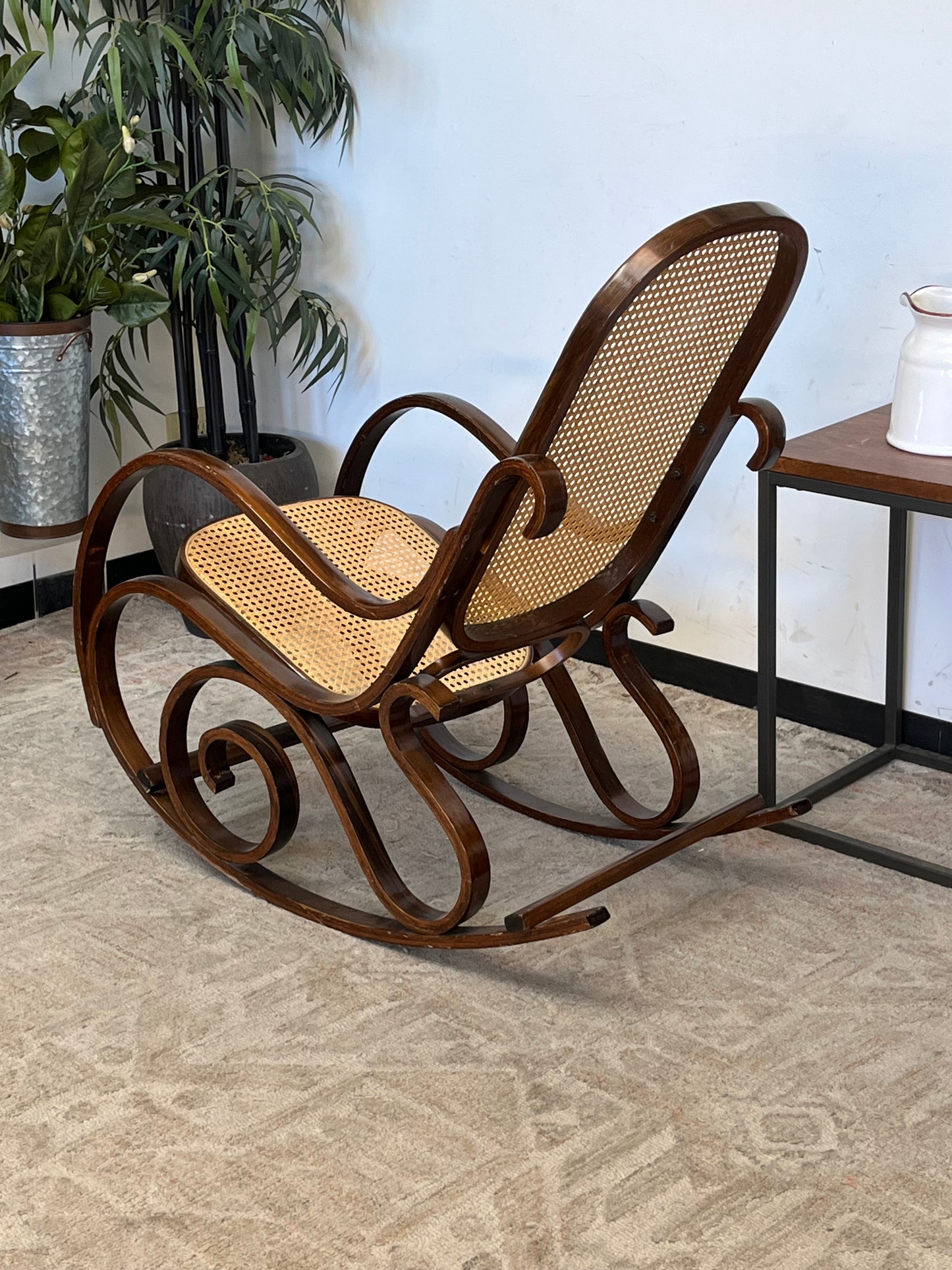 Cane Rattan Wicker Rocking Chair
