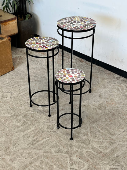 Mosaic Style 3pc Side Table