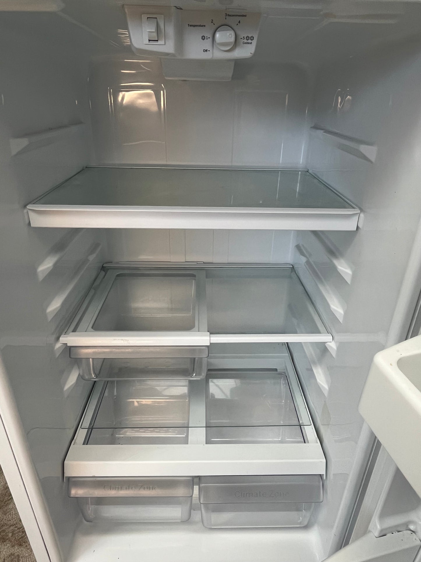 GE 17.5 cu. ft. Top Freezer Refrigerator in White