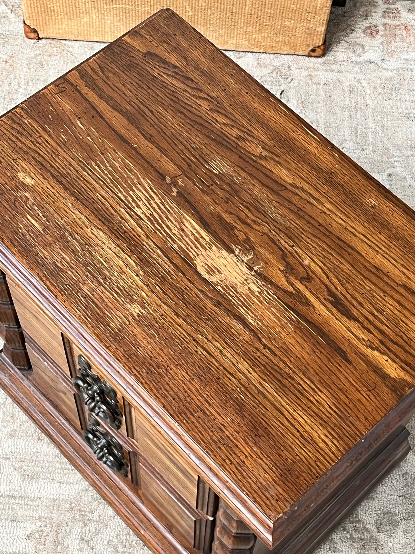 Vintage Column-Style Nightstand