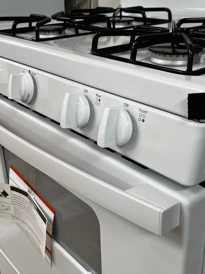 GE 4.8 cu. ft. White Freestanding Gas Range -Dented