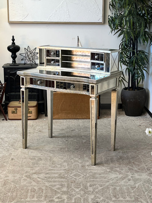 Art Deco Style Mirrored Vanity Desk