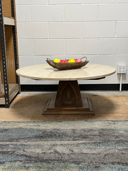 Mid century Modern Stone Top Coffee Table
