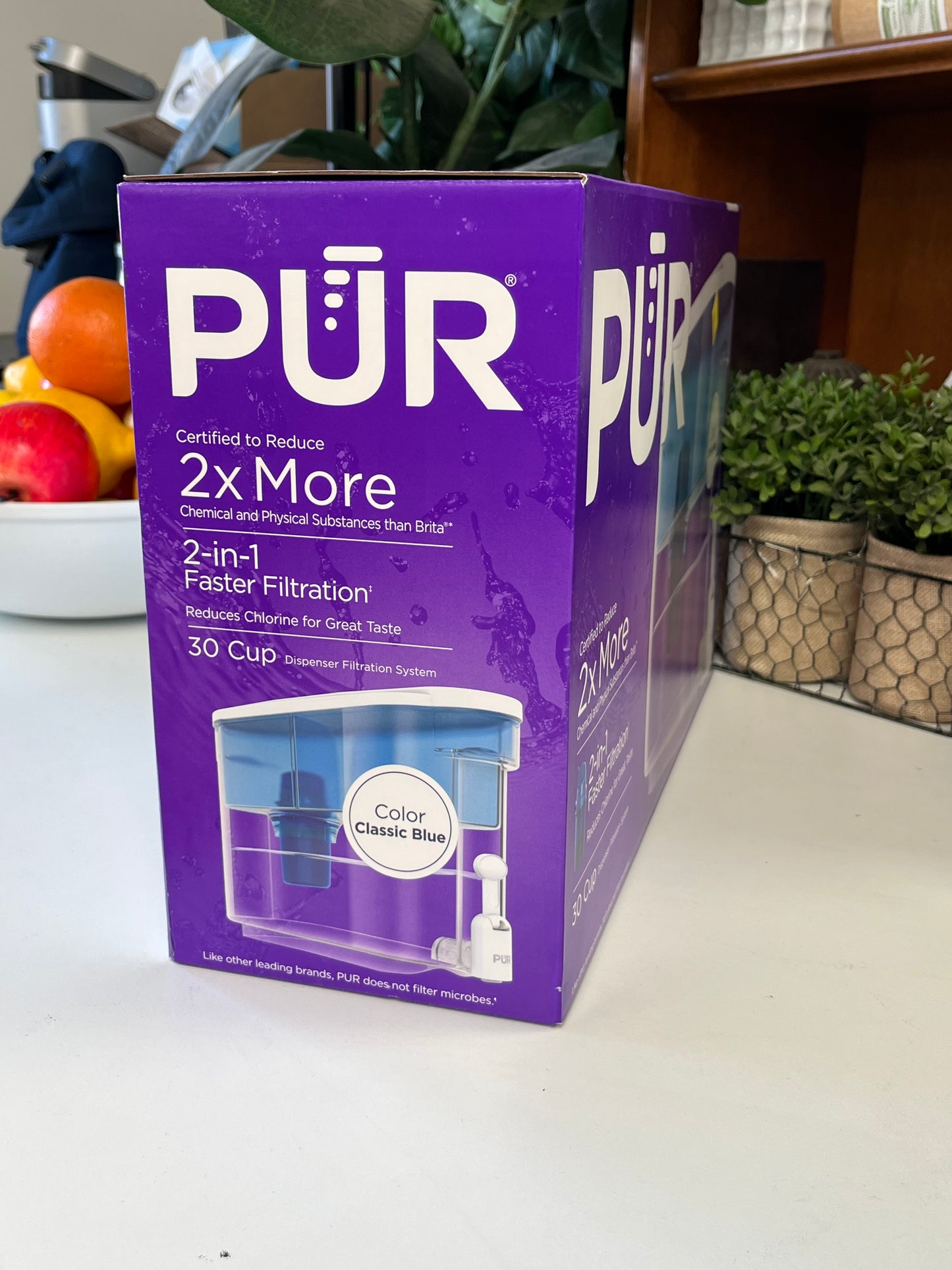 PUR 30-Cup Countertop Water Filter Dispenser, 1 Genuine PUR Filter