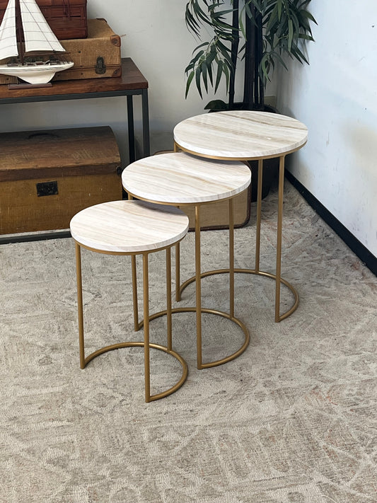 Round Nesting End Table Set Of 3